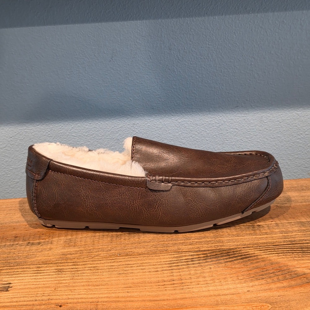 Koolaburra by UGG Mens Tipton Slipper Brown Faux Leather Moccasin 11 - Picture 9 of 11